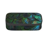 CMJSGG Hermosa Pluma de Pavo Real, Estuche para lápices, Estuche para lápices Estuche para lápices de Gran Capacidad Estuche para cosméticos