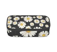 CMJSGG Hermosas Margaritas Blancas, Estuche para lápices, Estuche para lápices Estuche para lápices de Gran Capacidad Estuche para cosméticos