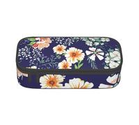 CMJSGG Hermoso Jardín Flores Pétalo Floral Hojas Prado Naranja, Estuche para lápices, Estuche para lápices Estuche para lápices de Gran Capacidad Estuche para cosméticos