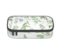 CMJSGG Hojas de Color Verde Salvia, Estuche para lápices, Estuche para lápices Estuche para lápices de Gran Capacidad Estuche para cosméticos