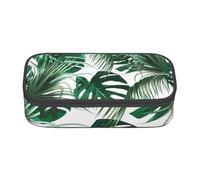 CMJSGG Hojas De Palma Verde Tropical Hoja De Selva, Estuche para lápices, Estuche para lápices Estuche para lápices de Gran Capacidad Estuche para cosméticos