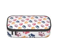 CMJSGG Huella Animal con Patrón De Pata En Un Blanco, Estuche para lápices, Estuche para lápices Estuche para lápices de Gran Capacidad Estuche para cosméticos