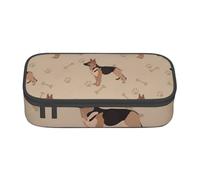 CMJSGG Huellas de Patas de Pastor alemán, Estuche para lápices, Estuche para lápices Estuche para lápices de Gran Capacidad Estuche para cosméticos