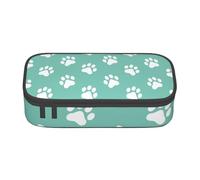 CMJSGG Huellas de Patas de Perro pequeñas en Azul, Estuche para lápices, Estuche para lápices Estuche para lápices de Gran Capacidad Estuche para cosméticos