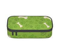 CMJSGG Huesos de Pata de Perro Verde, Estuche para lápices, Estuche para lápices Estuche para lápices de Gran Capacidad Estuche para cosméticos