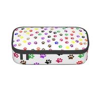 CMJSGG Impresión Colorida de la Pata del Perro, Estuche para lápices, Estuche para lápices Estuche para lápices de Gran Capacidad Estuche para cosméticos
