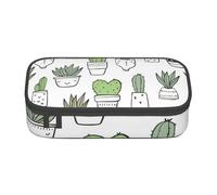 CMJSGG Impresión de Cactus Dibujados a Mano, Estuche para lápices, Estuche para lápices Estuche para lápices de Gran Capacidad Estuche para cosméticos