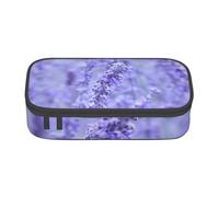 CMJSGG Impresión de Flores de Color Lavanda púrpura, Estuche para lápices, Estuche para lápices Estuche para lápices de Gran Capacidad Estuche para cosméticos