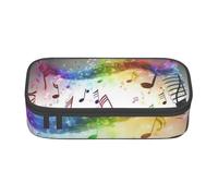 CMJSGG Impresión de Notas Musicales Saltando, Estuche para lápices, Estuche para lápices Estuche para lápices de Gran Capacidad Estuche para cosméticos