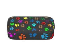 CMJSGG Impresión de Pata de Animal de Color, Estuche para lápices, Estuche para lápices Estuche para lápices de Gran Capacidad Estuche para cosméticos