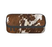 CMJSGG Impresión de Piel de Vaca roja y Blanca., Estuche para lápices, Estuche para lápices Estuche para lápices de Gran Capacidad Estuche para cosméticos
