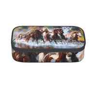 CMJSGG Indios Nativos Americanos Caballos, Estuche para lápices, Estuche para lápices Estuche para lápices de Gran Capacidad Estuche para cosméticos
