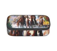 CMJSGG Indios Nativos Americanos Caballos, Estuche para lápices, Estuche para lápices Estuche para lápices de Gran Capacidad Estuche para cosméticos