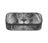 CMJSGG León Blanco y Negro, Estuche para lápices, Estuche para lápices Estuche para lápices de Gran Capacidad Estuche para cosméticos
