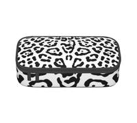CMJSGG Leopardo Negro Blanco, Estuche para lápices, Estuche para lápices Estuche para lápices de Gran Capacidad Estuche para cosméticos
