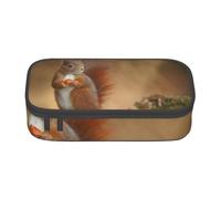 CMJSGG Lindo Animal Ardilla Roja Sciurus, Estuche para lápices, Estuche para lápices Estuche para lápices de Gran Capacidad Estuche para cosméticos