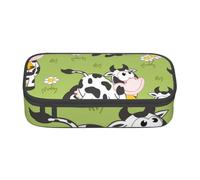 CMJSGG Lindo Animal Vaca Verde, Estuche para lápices, Estuche para lápices Estuche para lápices de Gran Capacidad Estuche para cosméticos