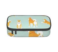CMJSGG Lindo Cachorro Shiba inu, Estuche para lápices, Estuche para lápices Estuche para lápices de Gran Capacidad Estuche para cosméticos