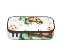 CMJSGG Lindo Cangrejo Tortuga Marina Acuarela, Estuche para lápices, Estuche para lápices Estuche para lápices de Gran Capacidad Estuche para cosméticos