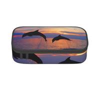 CMJSGG Lindo delfín Impreso., Estuche para lápices, Estuche para lápices Estuche para lápices de Gran Capacidad Estuche para cosméticos