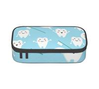CMJSGG Lindo Dentista higienista Dental Estampado Azul, Estuche para lápices, Estuche para lápices Estuche para lápices de Gran Capacidad Estuche para cosméticos