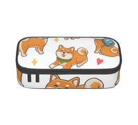 CMJSGG Lindo, Divertido, Shiba inu, Estuche para lápices, Estuche para lápices Estuche para lápices de Gran Capacidad Estuche para cosméticos