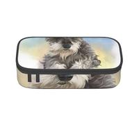 CMJSGG Lindo Estampado Mini Schnauzer, Estuche para lápices, Estuche para lápices Estuche para lápices de Gran Capacidad Estuche para cosméticos