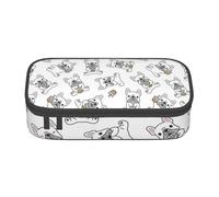 CMJSGG Lindo patrón de Bulldog francés, Estuche para lápices, Estuche para lápices Estuche para lápices de Gran Capacidad Estuche para cosméticos
