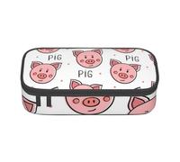 CMJSGG Lindo patrón de Estampado de Cerdo Animal, Estuche para lápices, Estuche para lápices Estuche para lápices de Gran Capacidad Estuche para cosméticos