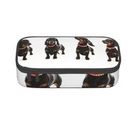 CMJSGG Lindo patrón de Perro Salchicha, Estuche para lápices, Estuche para lápices Estuche para lápices de Gran Capacidad Estuche para cosméticos