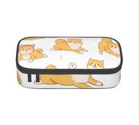 CMJSGG Lindo patrón de Perros Shiba Inu, Estuche para lápices, Estuche para lápices Estuche para lápices de Gran Capacidad Estuche para cosméticos