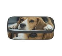 CMJSGG Lindo Perro Beagle yace en el Suelo, Estuche para lápices, Estuche para lápices Estuche para lápices de Gran Capacidad Estuche para cosméticos