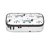 CMJSGG Lindo Perro Salchicha, Estuche para lápices, Estuche para lápices Estuche para lápices de Gran Capacidad Estuche para cosméticos