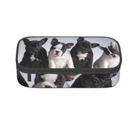 CMJSGG Lindos Cachorros de Bulldog francés, Estuche para lápices, Estuche para lápices Estuche para lápices de Gran Capacidad Estuche para cosméticos