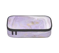 CMJSGG Línea Dorada De Mármol Púrpura Lavanda, Estuche para lápices, Estuche para lápices Estuche para lápices de Gran Capacidad Estuche para cosméticos