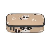 CMJSGG Mapache Lindo Estampado Animal, Estuche para lápices, Estuche para lápices Estuche para lápices de Gran Capacidad Estuche para cosméticos