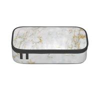 CMJSGG Mármol Blanco Dorado, Estuche para lápices, Estuche para lápices Estuche para lápices de Gran Capacidad Estuche para cosméticos