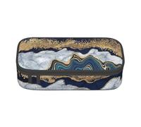 CMJSGG Mármol De Mármol De Oro Azul, Estuche para lápices, Estuche para lápices Estuche para lápices de Gran Capacidad Estuche para cosméticos