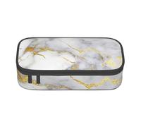CMJSGG Mármol de Oro Italiano, Estuche para lápices, Estuche para lápices Estuche para lápices de Gran Capacidad Estuche para cosméticos