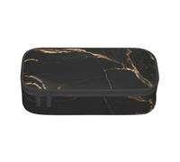 CMJSGG Mármol de Oro Negro, Estuche para lápices, Estuche para lápices Estuche para lápices de Gran Capacidad Estuche para cosméticos