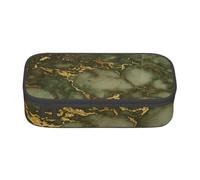 CMJSGG Mármol Verde y Dorado de Lujo, Estuche para lápices, Estuche para lápices Estuche para lápices de Gran Capacidad Estuche para cosméticos
