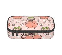 CMJSGG Melocotón Perro Rosa, Estuche para lápices, Estuche para lápices Estuche para lápices de Gran Capacidad Estuche para cosméticos