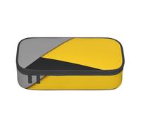 CMJSGG Moderno Gris Amarillo Y Negro Geométrico, Estuche para lápices, Estuche para lápices Estuche para lápices de Gran Capacidad Estuche para cosméticos