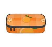 CMJSGG Naranja y Hojas de Naranja, Estuche para lápices, Estuche para lápices Estuche para lápices de Gran Capacidad Estuche para cosméticos