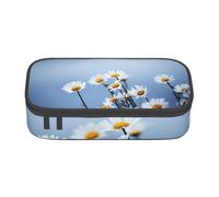 CMJSGG Naturaleza Flor Blanca, Estuche para lápices, Estuche para lápices Estuche para lápices de Gran Capacidad Estuche para cosméticos