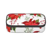 CMJSGG Navidad Invierno Flor, Estuche para lápices, Estuche para lápices Estuche para lápices de Gran Capacidad Estuche para cosméticos