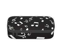 CMJSGG Notas Musicales Blancas, Estuche para lápices, Estuche para lápices Estuche para lápices de Gran Capacidad Estuche para cosméticos