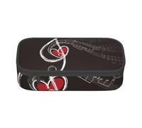 CMJSGG Notas Musicales de Amor, Estuche para lápices, Estuche para lápices Estuche para lápices de Gran Capacidad Estuche para cosméticos