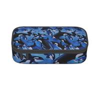 CMJSGG Orcas Orcas Océano Mar, Estuche para lápices, Estuche para lápices Estuche para lápices de Gran Capacidad Estuche para cosméticos