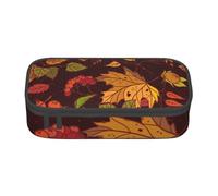 CMJSGG Otoño Hojas De Otoño Bellota Bayas Impresas, Estuche para lápices, Estuche para lápices Estuche para lápices de Gran Capacidad Estuche para cosméticos